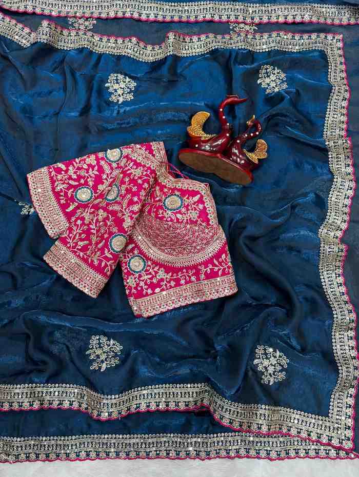 Premium Silk Soft 2109 Exclusive Embroidery Worked Saree Collection