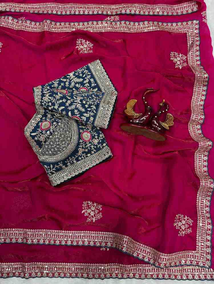 Premium Silk Soft 2109 Exclusive Embroidery Worked Saree Collection