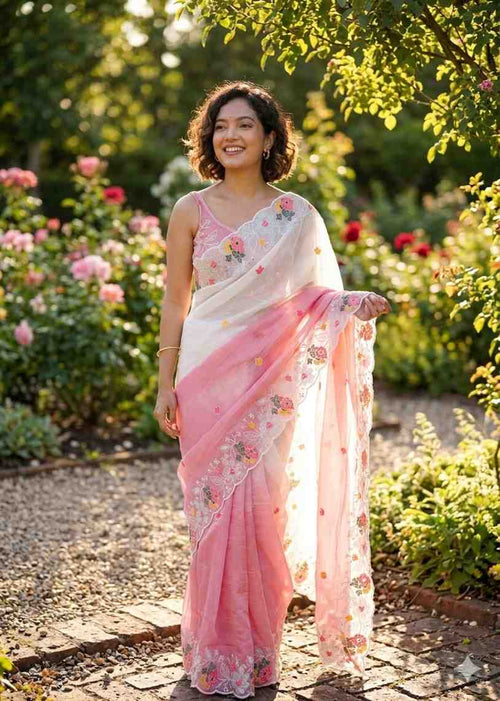 Exclusive Crush Silk Embroidery Saree Collection-Ds 767