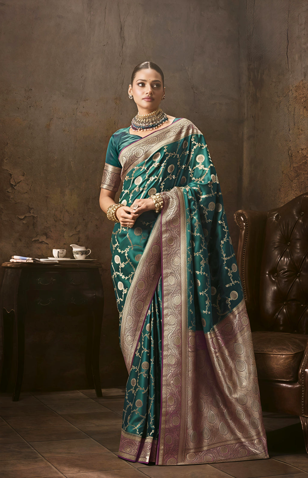 Tana Bana Silk Saree – Premium Festive Collection in 4 Shades