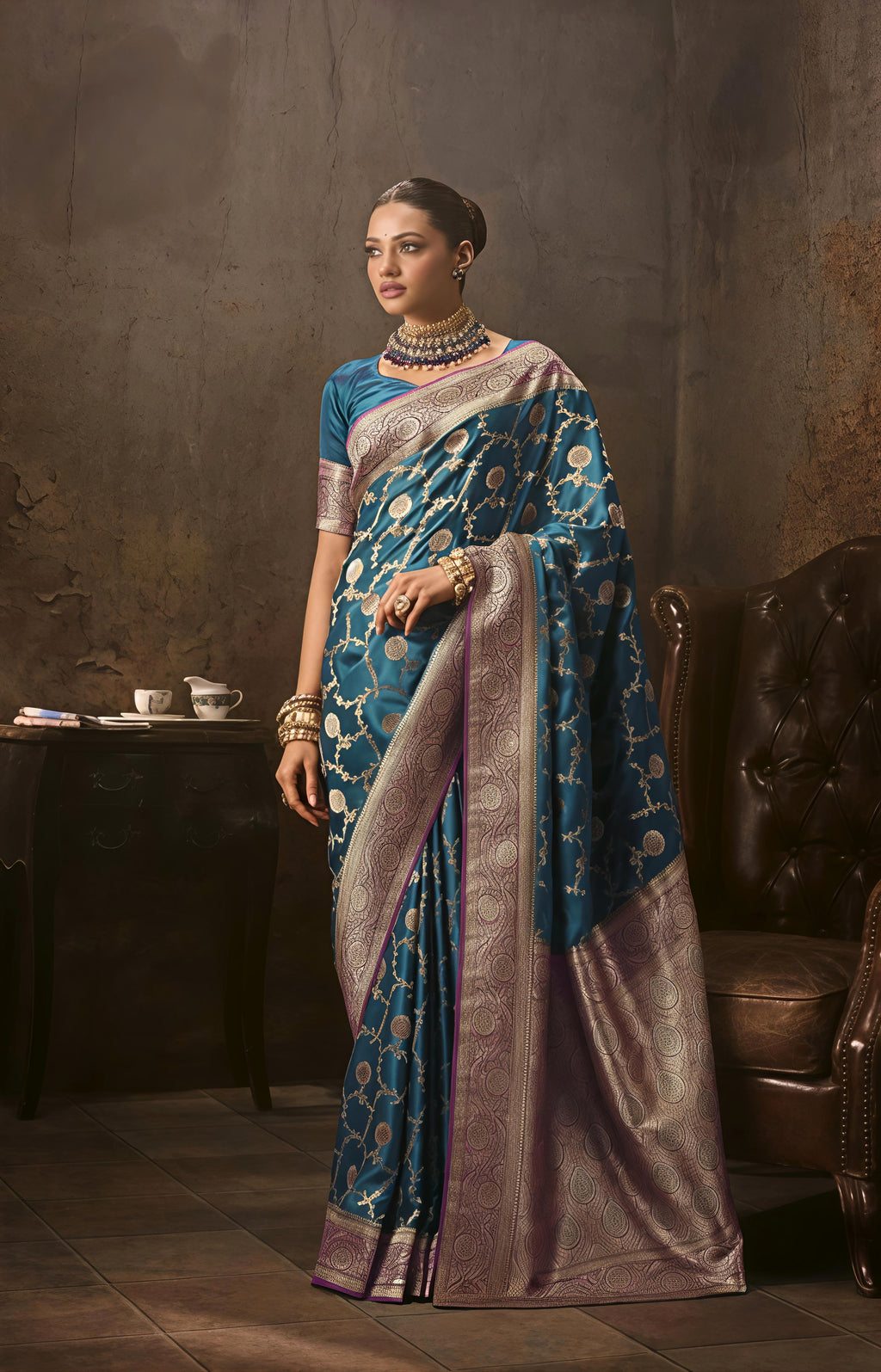 Tana Bana Silk Saree – Premium Festive Collection in 4 Shades