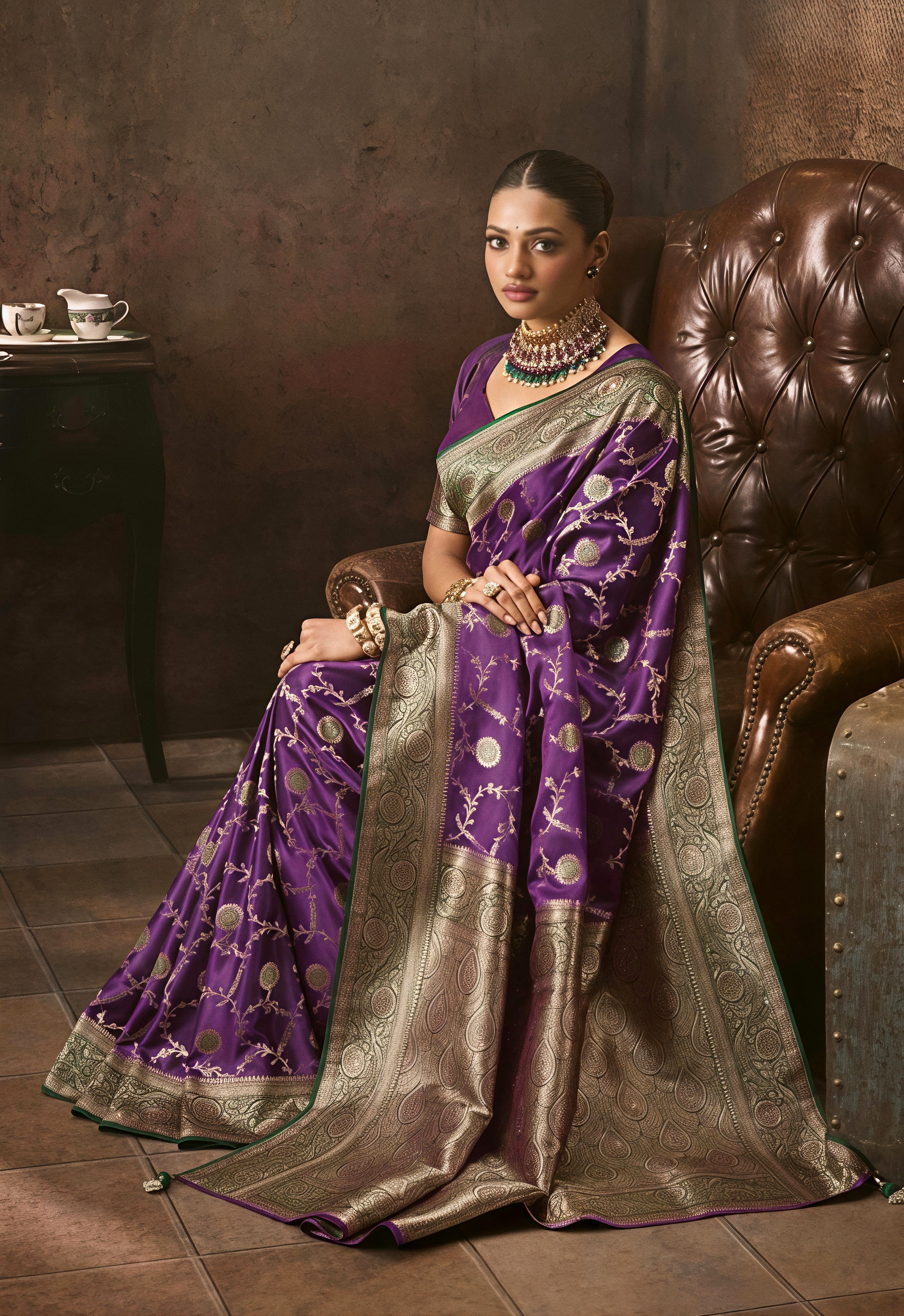 Tana Bana Silk Saree – Premium Festive Collection in 4 Shades
