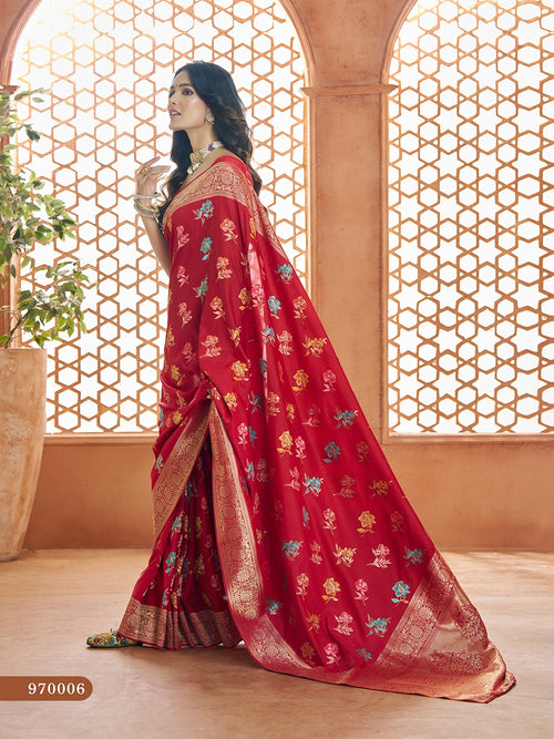Banarasi Sarees-Pure soft Banarasi Silk Saree